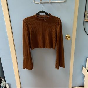 Bell Sleeve Turtle Neck